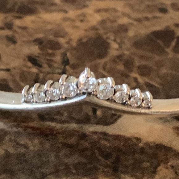 Authentic Pandora Tiara Wishbone Open Bangle Bracelet S925 ALE - Picture 2 of 7